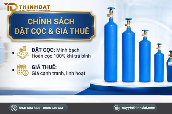 Chính Sách Đặt Cọc Và Giá Thuê Bình Oxy Y Tế Tại Thịnh Đạt
