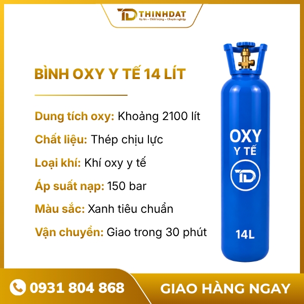 Bình oxy y tế 14 lít